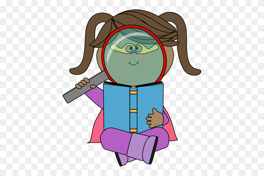 441x500 Vocabulary - Girl Reading Book Clipart