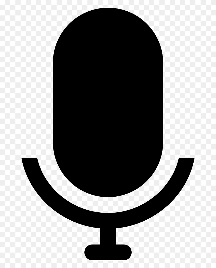 674x980 Voice Interface Symbol Of Microphone Silhouette Png Icon Free - Microphone Silhouette PNG