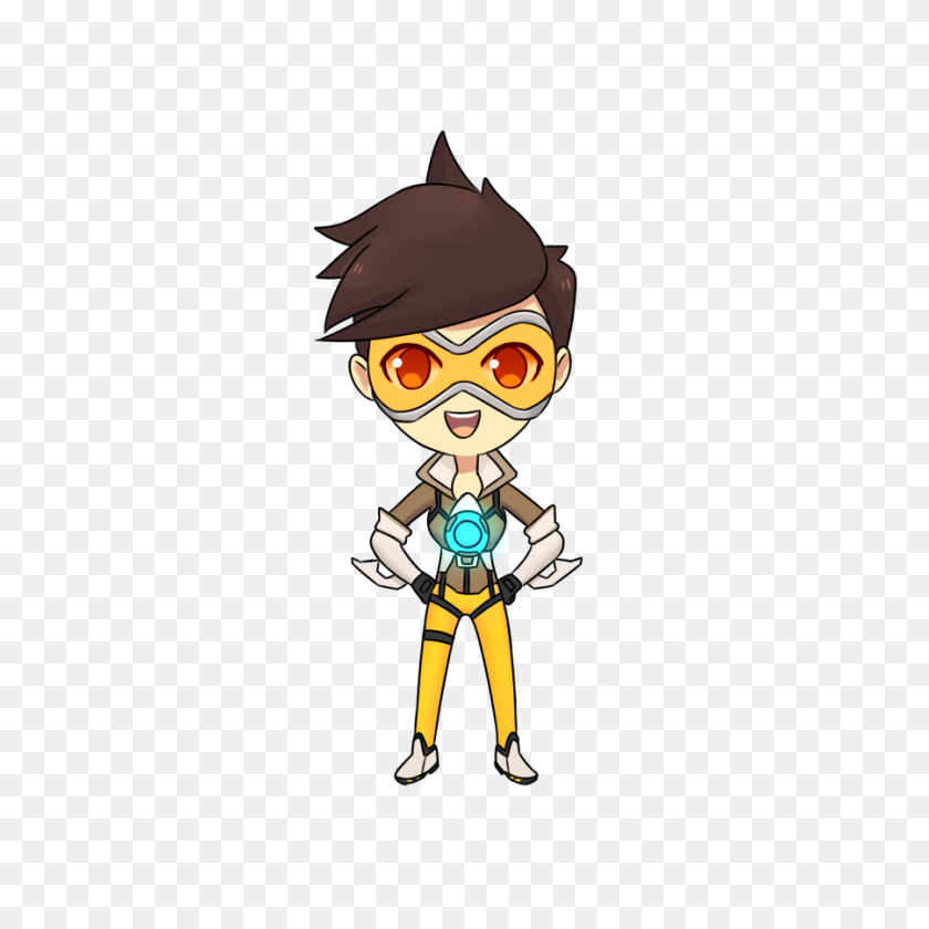900x900 Voison On Twitter Its A Chibi Tracer - Tracer PNG