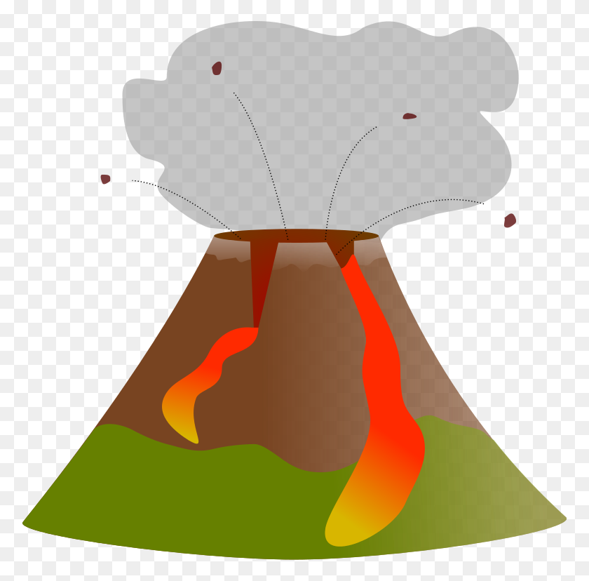 776x768 Volcán - Clipart De Erupción Volcánica