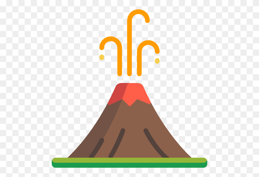 512x512 Вулкан - Извержение Вулкана Клипарт