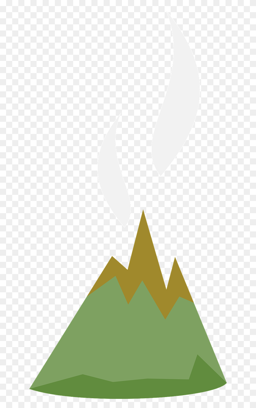 648x1280 Вулкан, Плоский, Вулканизм, Дым, Гора - Вектор Дыма Png