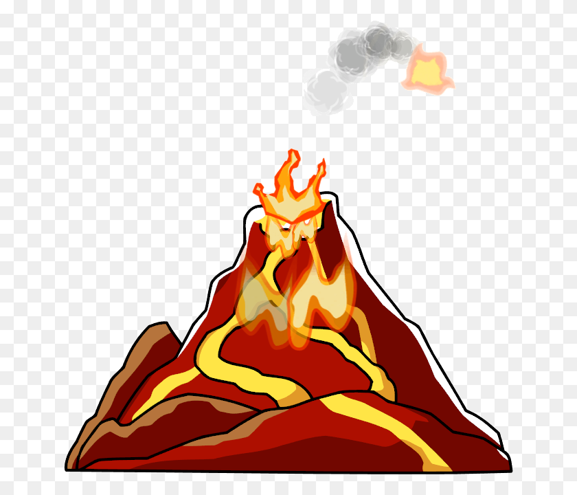 654x660 Volcano Png Background - Volcano PNG