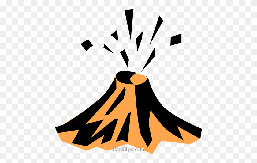 480x472 Volcano Royalty Free Vector Clip Art Illustration - Natural Disasters Clipart