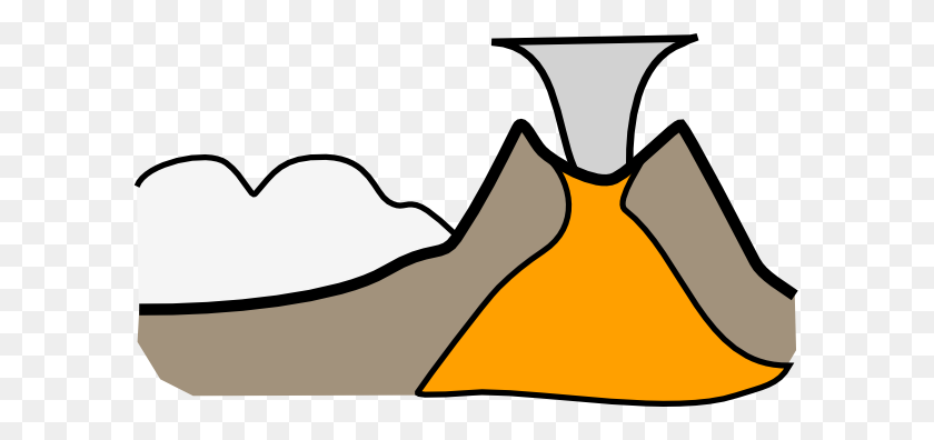 600x336 Volcano With No Background Clip Art - Volcanic Eruption Clipart