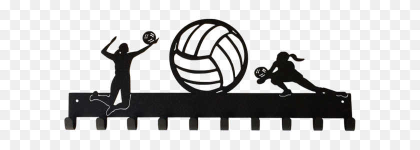 600x240 Volleyball - Volleyball Block Clipart
