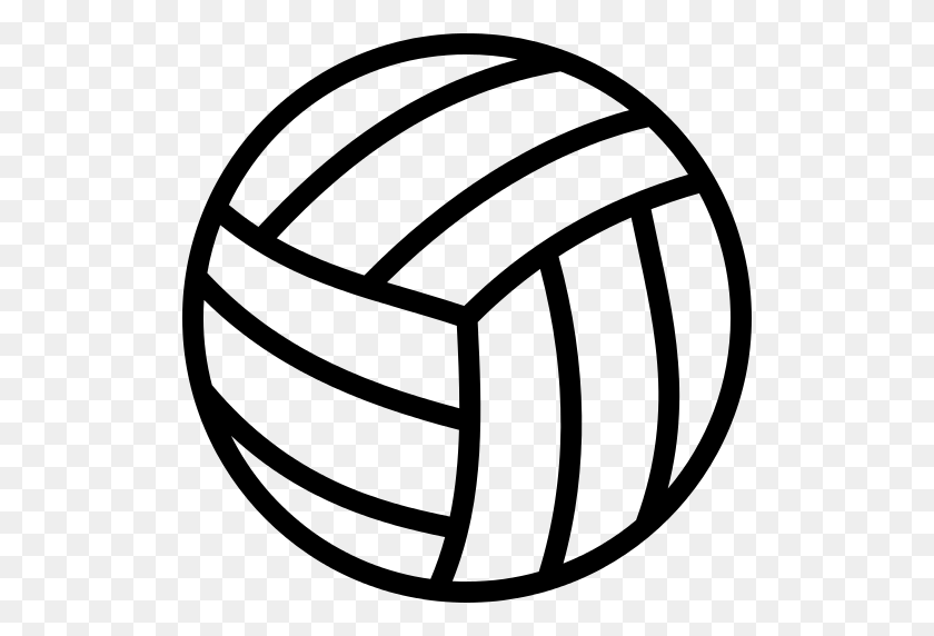 512x512 Volleyball Ball Png Icon - Volleyball Outline Clipart