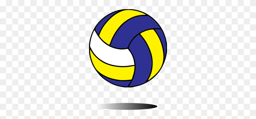 256x330 Volleyball Clipart Blue And Yellow Free Crop Science - Volleyball Images Free Clip Art