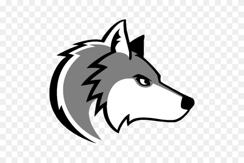 500x500 Volleyball Clipart Wolf - Wolf Head Clipart
