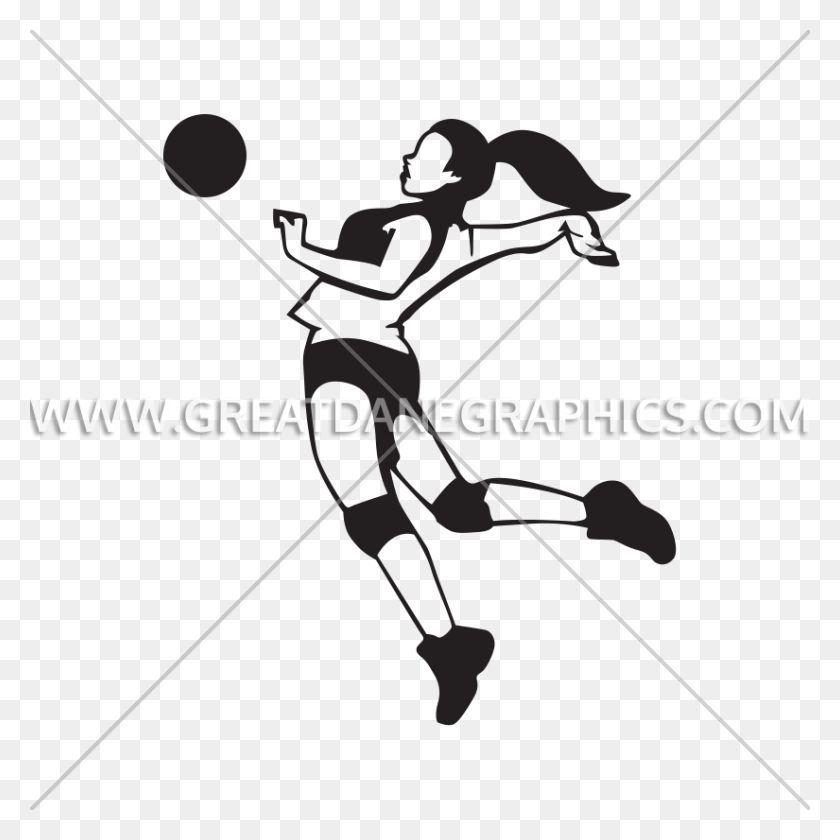 825x825 Volleyball Jump Spike Production Ready Artwork For T Shirt Printing - Volleyball Images Clip Art
