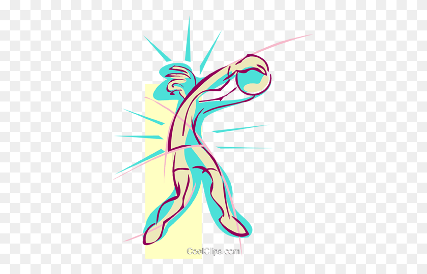 393x480 Volleyball Player Royalty Free Vector Clip Art Illustration - Volleyball Images Free Clip Art