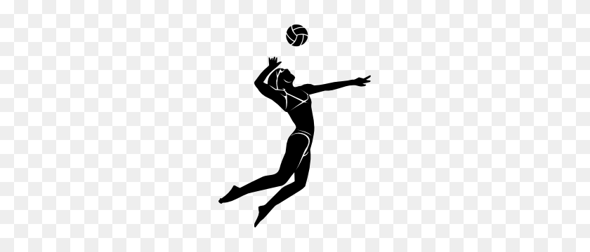 300x300 Volleyball Player Serving Ball Sticker - Volleyball Player PNG