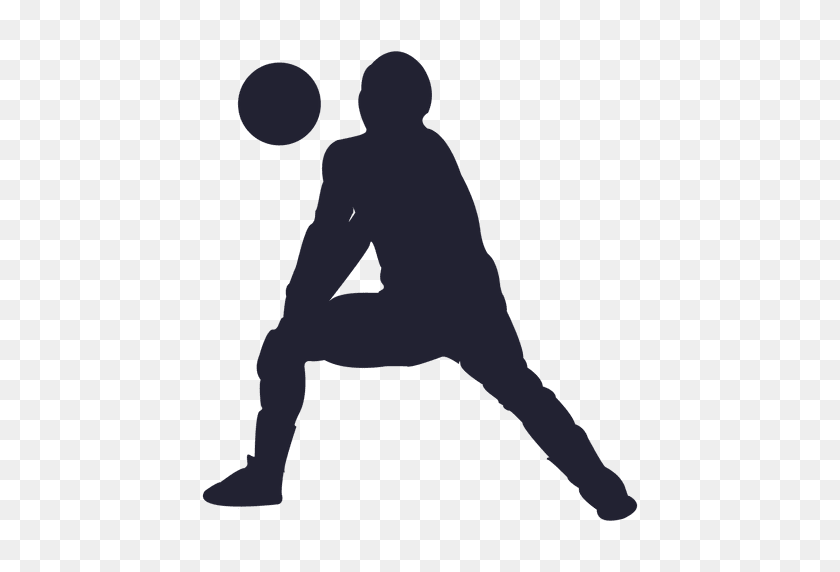 512x512 Volleyball Player Silhouette - Volleyball Player PNG