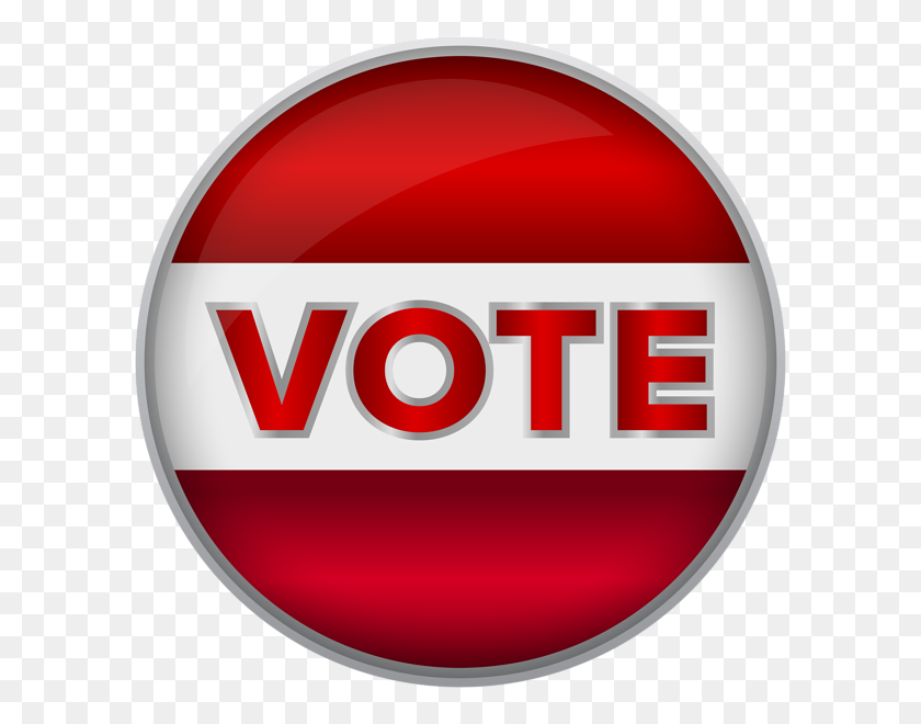 600x600 Vote Red Badge Png Clip Art Image Of July Art - Vote Clipart