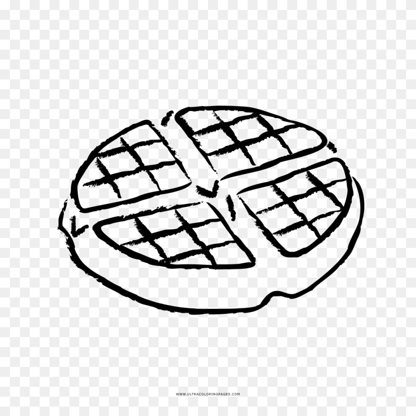 1000x1000 Waffle Coloring Pages - Waffle Clipart