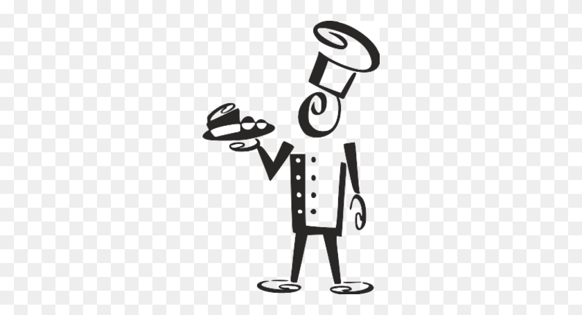 256x395 Waiter Clipart - Catering Clipart