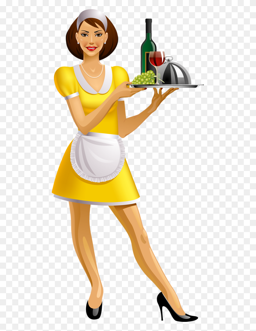 499x1024 Waiter Png Images Free Download - Waitress Clipart