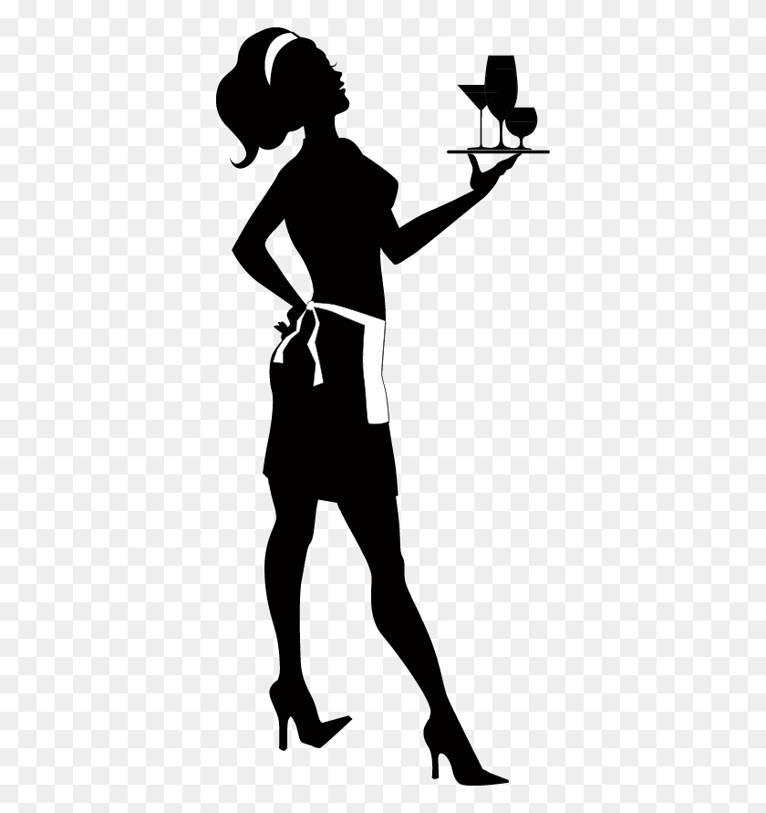 366x831 Waitress Pin Up Girl - Rockabilly Clipart