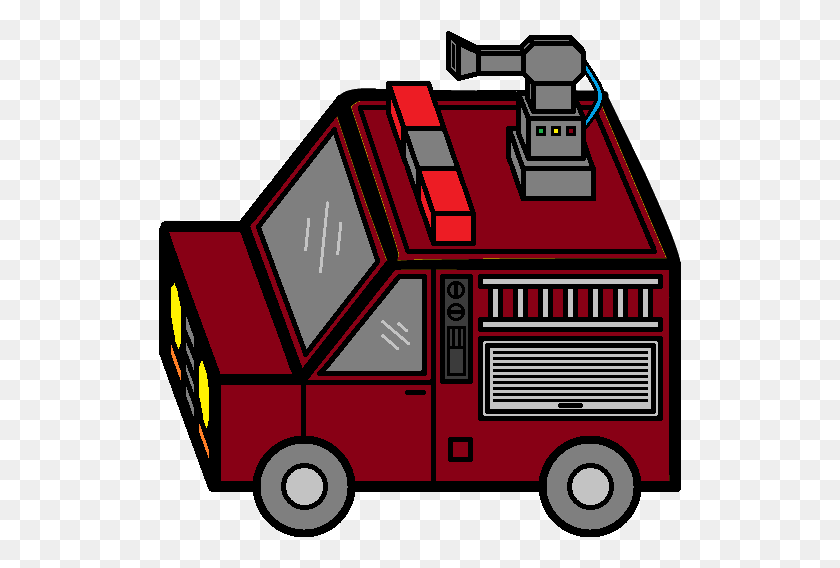 524x508 Walfas Custom - Пожарная Машина Png