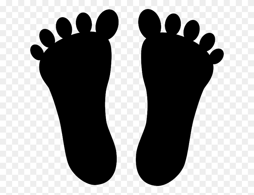 640x587 Walking Feet Clipart - Baby Hands And Feet Clipart