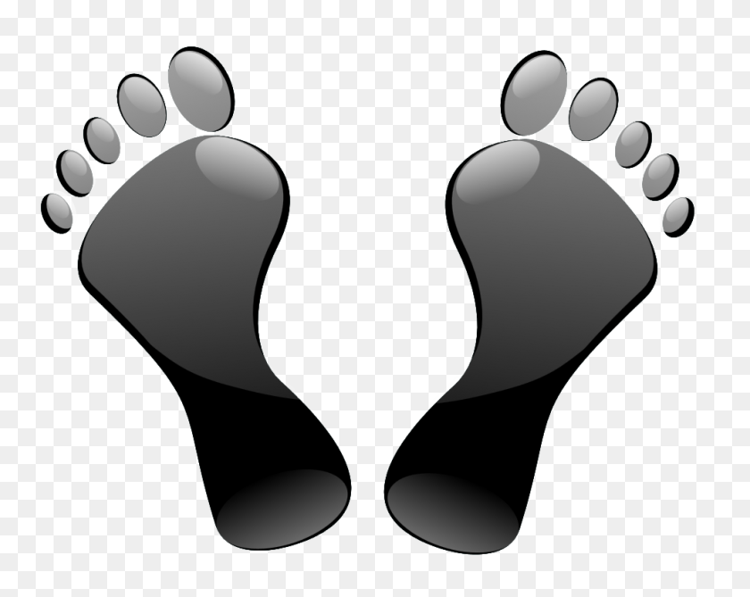 986x771 Walking Feet Clipart Colección Blanco Y Negro - Foot Clipart Black And White