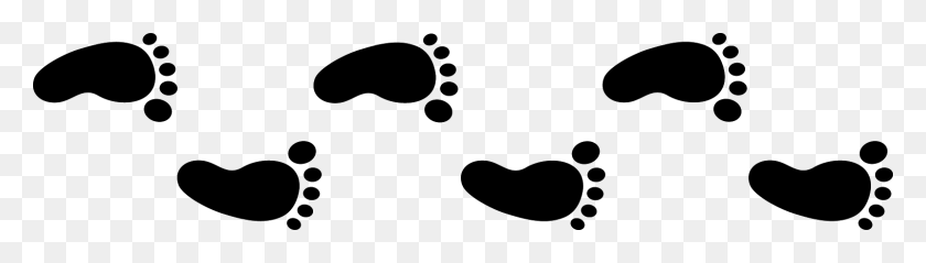 1600x369 Walking Feet Cliparts - Baby Feet Clipart Black And White