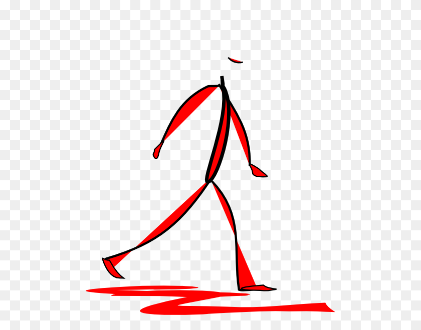 498x599 Walking Man Clip Art - Walking In Line Clipart