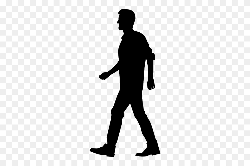238x500 Walking Man Vector Image - Person Walking Away PNG