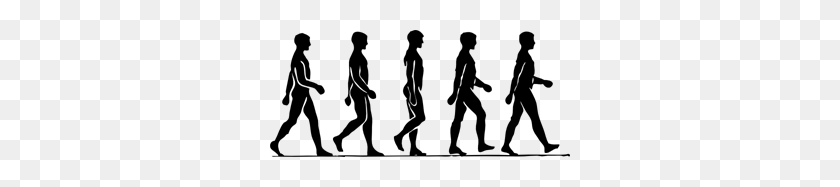 300x127 Walking Person Silhouette Clipart Png For Web - Person Silhouette PNG