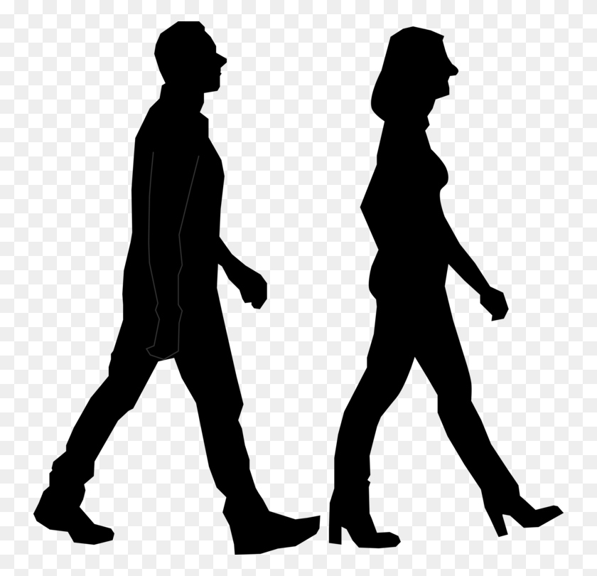 746x750 Walking Silhouette Person - Person Pointing Clipart