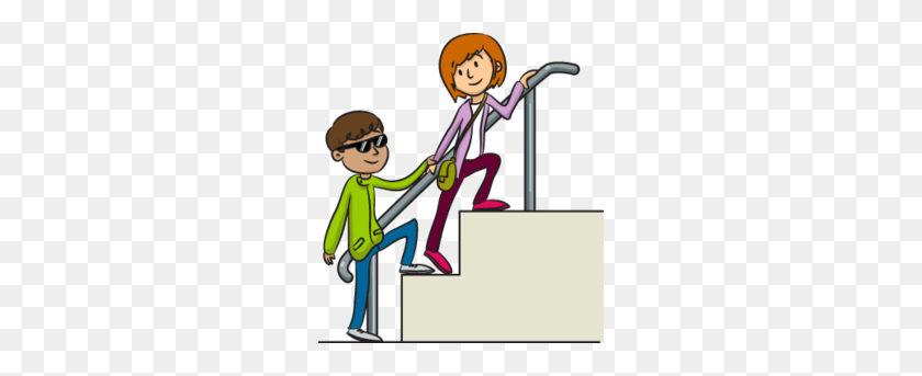 260x283 Walking Up Stairs Clipart - Woman Walking Clipart