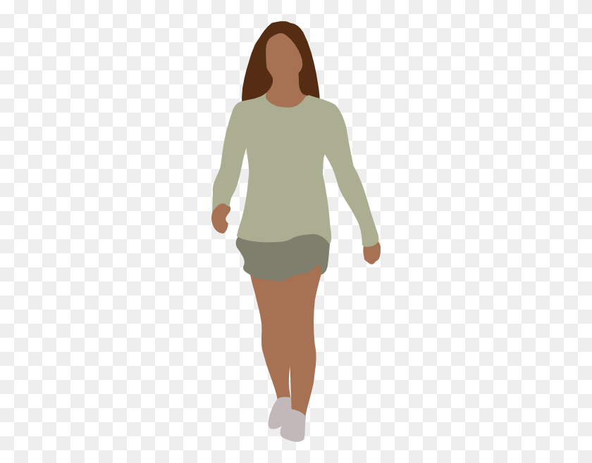 240x598 Walking Woman Clip Art - Girl Walking Clipart