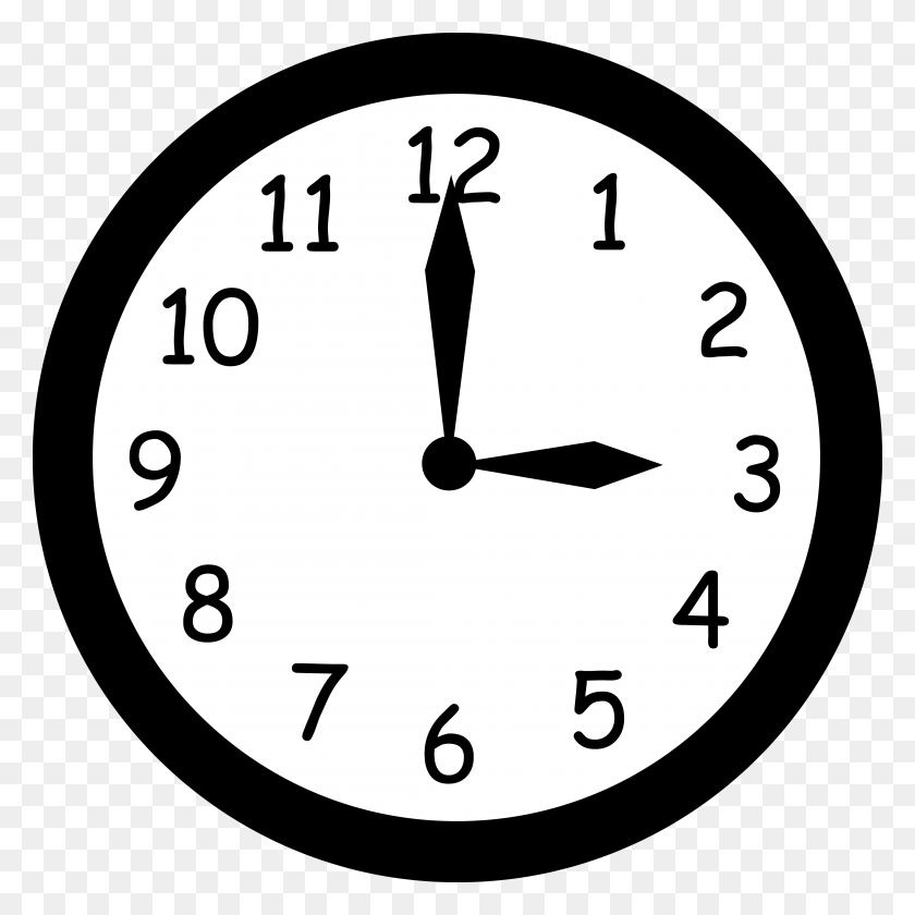 4400x4400 Reloj De Pared Png Blanco Y Negro Reloj De Pared Transparente Negro - Reloj Clipart Png