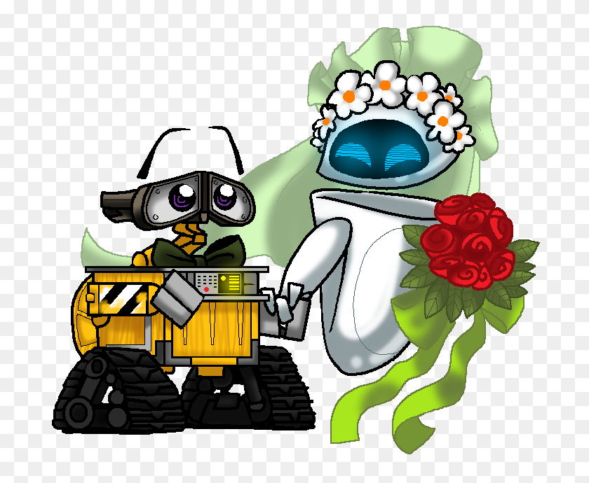 720x630 Wall E Eve's Wedding Day - Wall E PNG