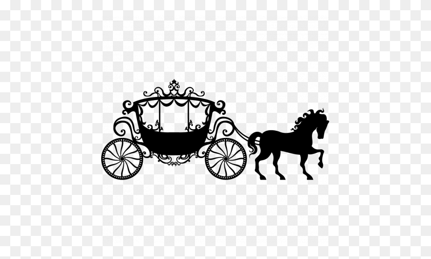 445x445 Wallstickers Folies Princess Carriage Wall Stickers - Cinderella Carriage PNG