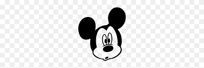 196x223 Walt Disney Siluetas Siluetas De Walt Disney - Cara De Mickey Mouse Png