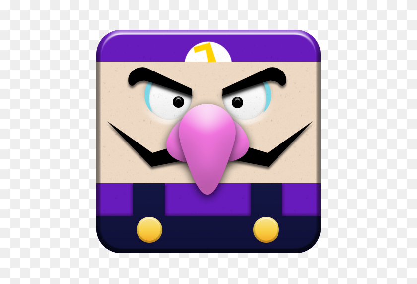 Waluigiblock Pngicoicns Free Icon Download Waluigi Png Flyclipart