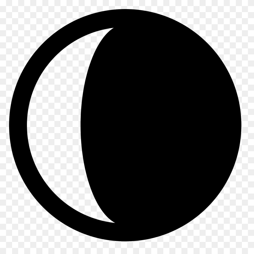 1600x1600 Waning Crescent Icon - Crescent PNG