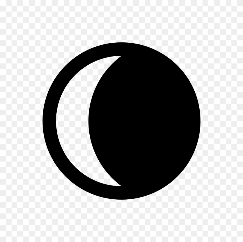 2000x2000 Waning Crescent Moon Symbol - Cresent Moon PNG