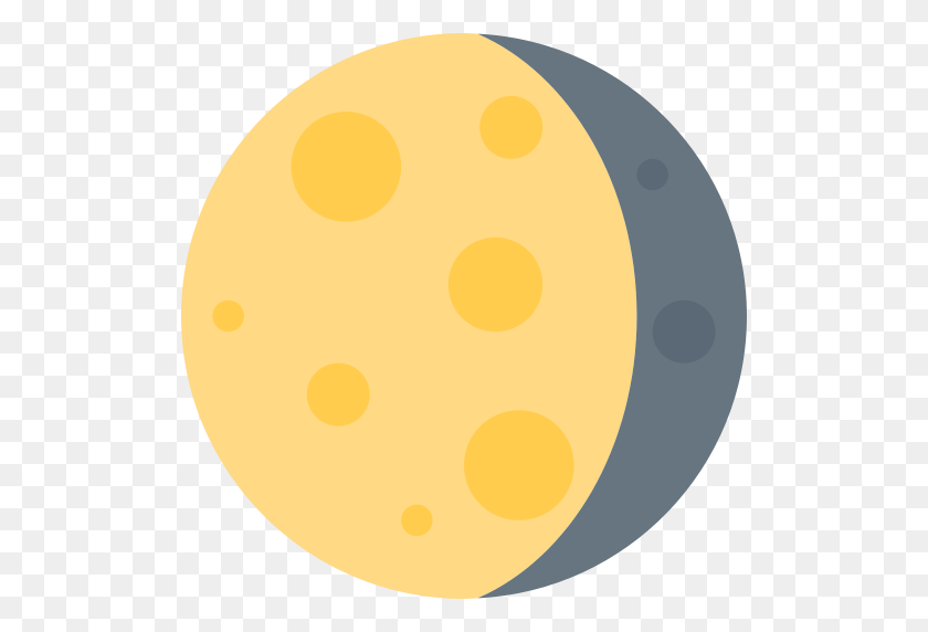 512x512 Waning Gibbous Moon Emoji - Moon Emoji PNG
