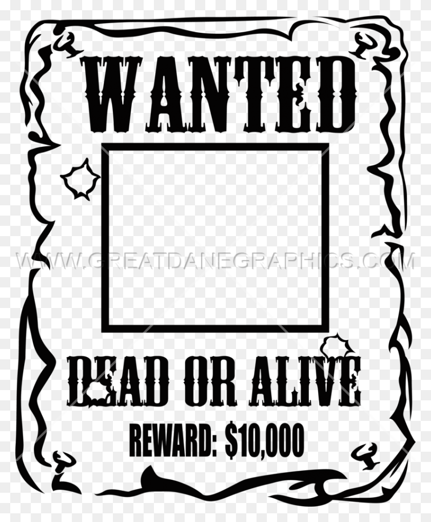 825x1013 Wanted Poster Production Ready Artwork For T Shirt Printing - Wanted Clipart