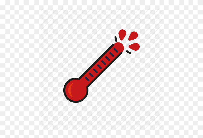 512x512 Warmth Clipart Heat Wave - Hot Thermometer Clipart