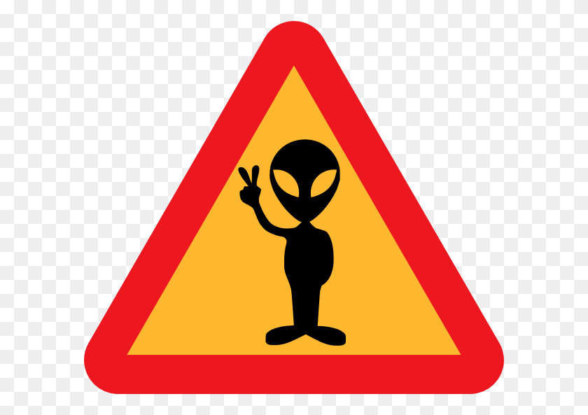 600x533 Warning For Aliens Clip Art Free Vector - Kidnap Clipart