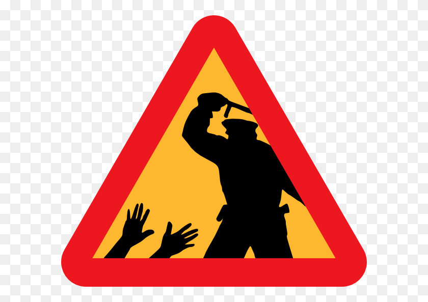 600x533 Warning For Police Brutality Clip Arts Download - Police Clipart