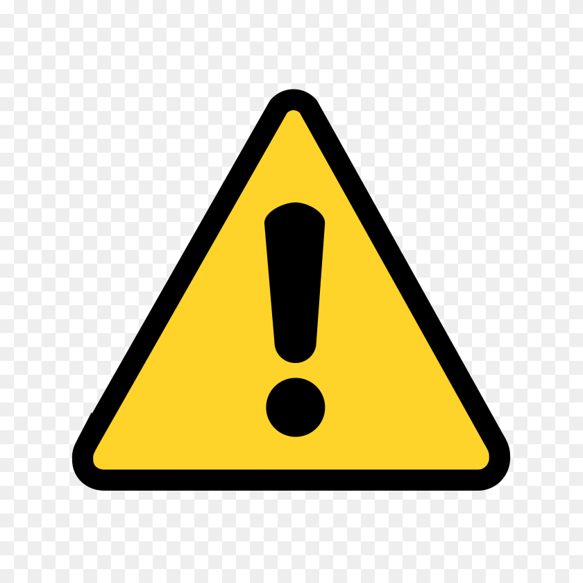 2400x2400 Warning Icon Transparent Png - Sign PNG