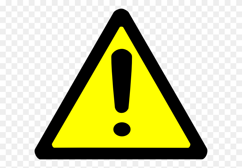 600x525 Warning Sign Clip Art - Alert Clipart