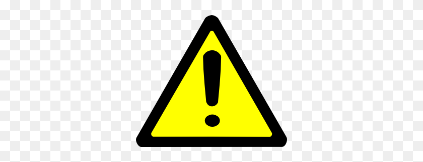 300x262 Warning Sign Clip Art - Danger Sign PNG
