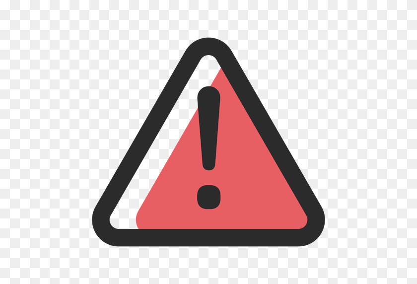 512x512 Предупреждающий Знак Цветной Значок Инсульта - Предупреждающий Знак Png