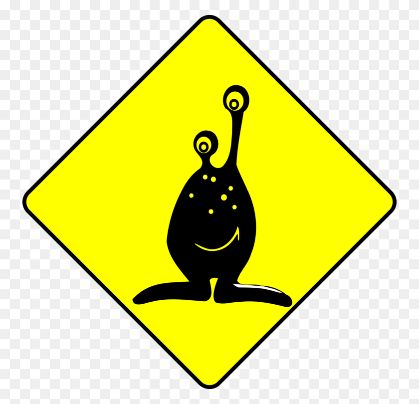 750x750 Warning Sign Extraterrestrial Life Traffic Sign Alien Free - Alien Logo PNG