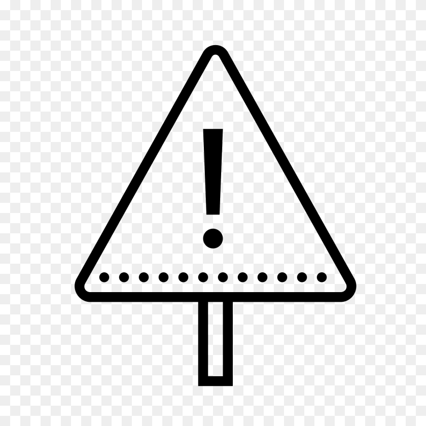 1600x1600 Warning Sign Icon - Warning PNG